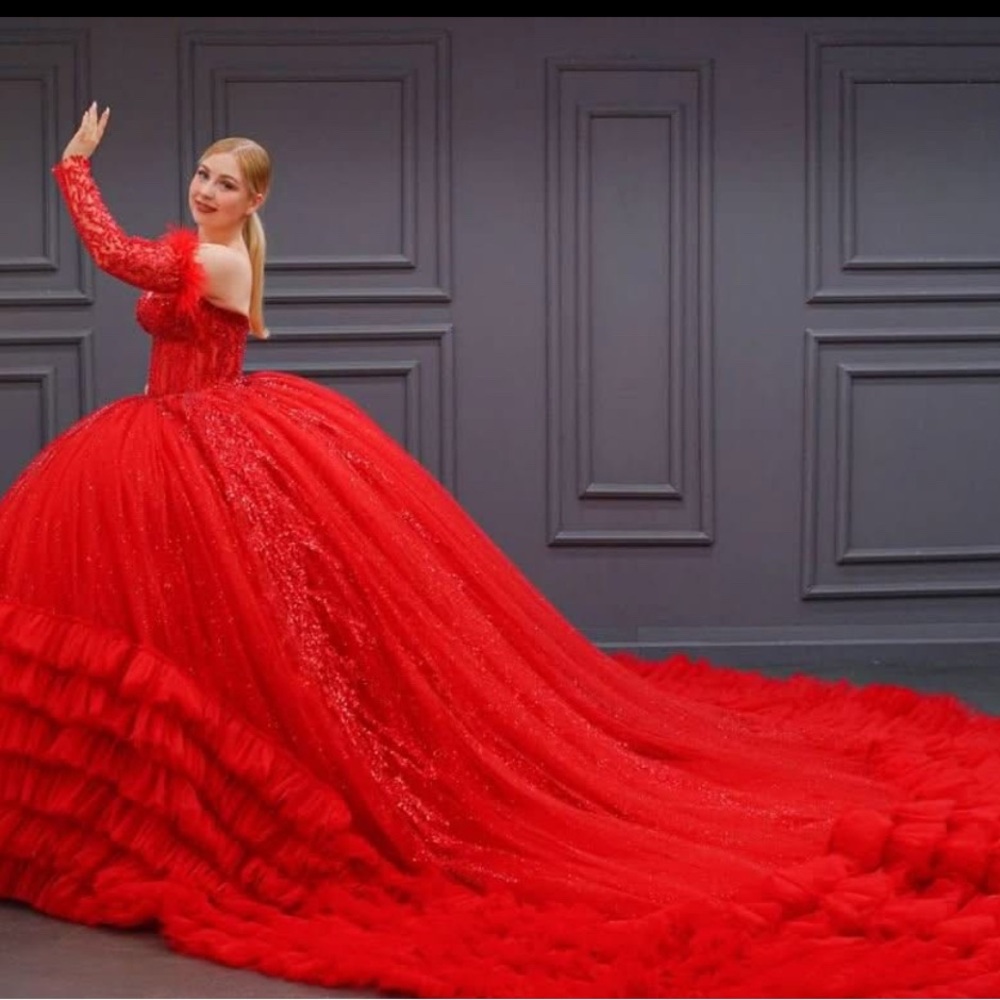 Red Quinceañera dress